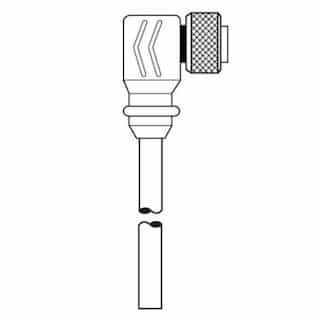 6-ft Micro-Sync, Dual Key, Single-End, Fem, 90 Deg, 2-Pole, 4A, 300V
