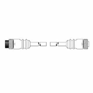 15-ft MiniSync, M / F Straight, Double End, 5-poles, 16 AWG