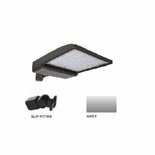320W LED Shoebox Area Light w/ Slip Fitter Mount, 480V, 0-10V Dim, 43894 lm, 3000K, Grey