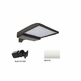 320W LED Shoebox Area Light w/ Slip Fitter Mount, 0-10V Dim, 48643 lm, 5000K, White