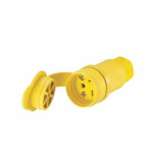 20 Amp Watertight Connector, NEMA 6-20R, Yellow