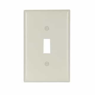 1-Gang Thermoset Mid-Size Toggle Switch Wallplate, Almond