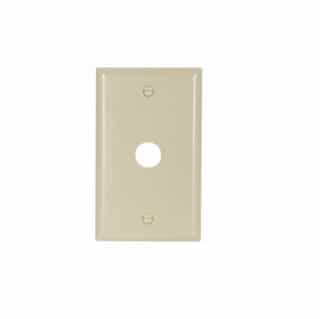 1-Gang Thermoset Standard Telephone & Coaxial Wallplate, Ivory