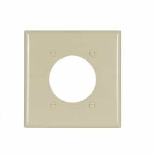 1-Gang Thermoset Power Outlet Wallplate, Ivory