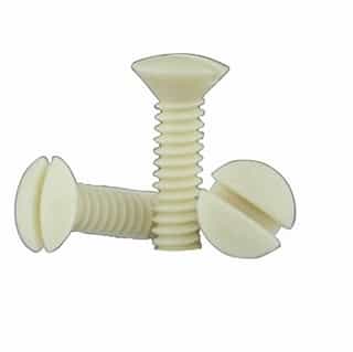 Polycarbonate Wallplate Screws for Toggle & Receptacle Wallplates, Ivory