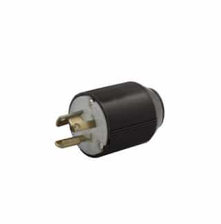15 Amp Locking Plug, NEMA L7-15, Phenolic, Black