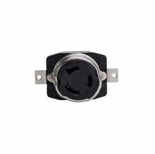 Eaton Wiring 50 Amp Locking Receptacle, Corrosion Resistant, Black