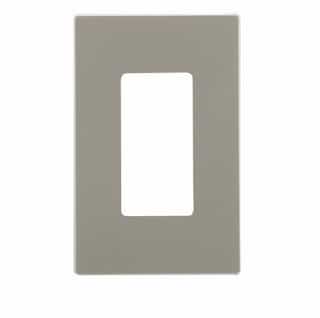 1-Gang Screwless Wall Plate, Mid-Size, Silver Granite