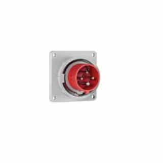 30A/32A Pin & Sleeve Inlet, 3-Pole, 4-Wire, 380V-415V, Red