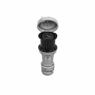 60 Amp Pin and Sleeve Connector, 4-Pole, 5-Wire, 600V, Black