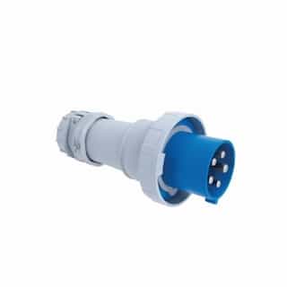 60 Amp Pin and Sleeve Plug, 4-Pole, 5-Wire, 208V, Blue