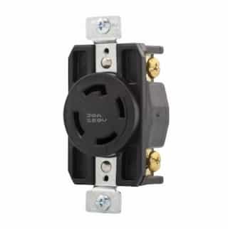 30 Amp Locking Plug, NEMA L15-30, 250V, Black