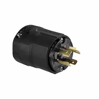 20 Amp Locking Plug, NEMA L16-20, 480V, Black
