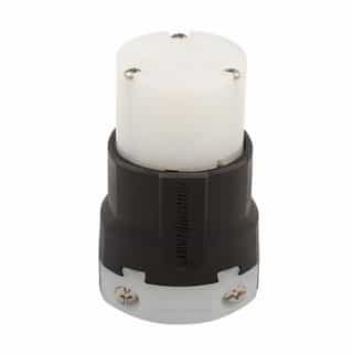 Eaton Wiring 30 Amp Locking Connector, NEMA L5-30, Black/White