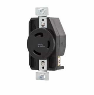 30 Amp Locking Plug, NEMA L5-30, Black