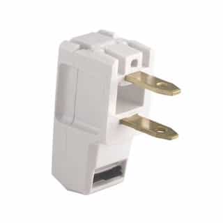 15 Amp Electrical Plug, Polarized, Two-Pole, 2-Wire, 125V, White