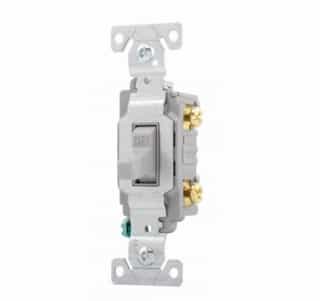20 Amp Toggle Switch, Commercial, 120/277V, Gray