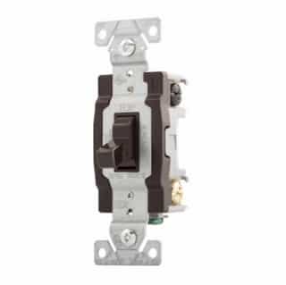 20 Amp Toggle Switch, 4-Way, 120/277V, Brown