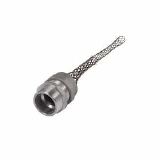 Strain Relief Cord Grip, 3" fitting, 1.94-2.06", Straight, Aluminum Body