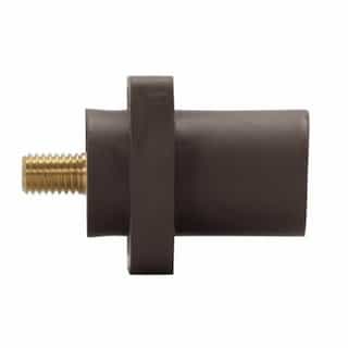 Cam-Lok J Series E1016 Insulated Male Receptacle, 1-18-in, #6 AWG, Brown