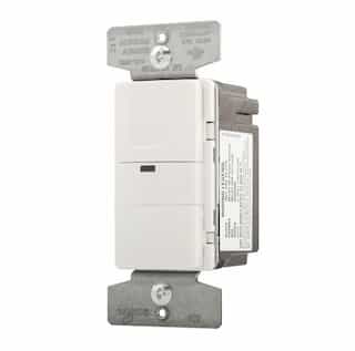 800/2200W Occupancy Sensor Switch, Incandescent, Single-Pole, White