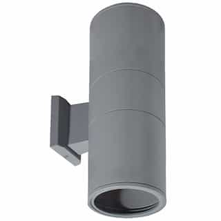 100W Cylindrical Sconce Wall Mount, GU10, UP/DOWN, DIM, 120V, Gray