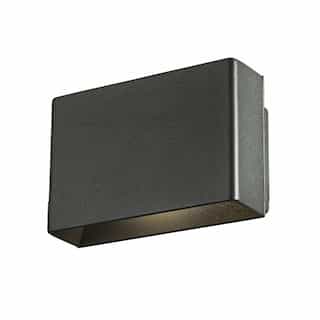 5W LED Outdoor Wall Mount, 150lm, 120V, 3000K, Graphite Grey