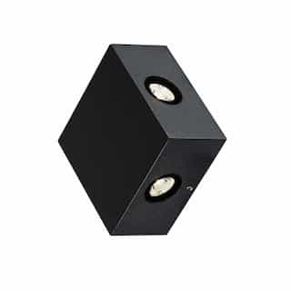4 x 1W LED PIKE Outdoor Wall Mount, 320lm, 120V, 3000K, Black