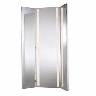 Eurofase 60-in 60W Large Trifold Mirror, Hinged, 4320 lm, 120V, 30/45/64K