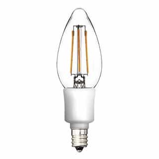 Euri Lighting 3.6 Watt LED B11 Bulb, Dimmable, 2700K