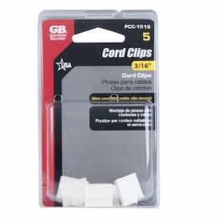 316" White Cord Clips