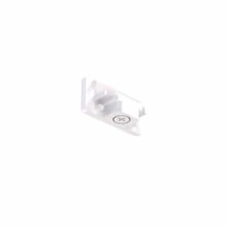 End Cap for Single Circuit J-Type Track, White