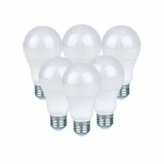 Halco 9W LED A19 Bulb, Dimmable, 800 lm, 80 CRI, E26, 2700K, Frosted, 6-Pack