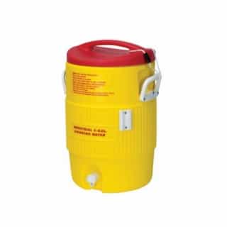5 gal Water Cooler, Yellow & Red