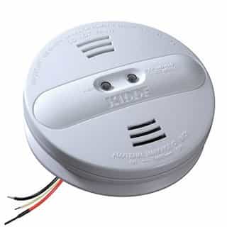 120V AC/DC Photo/Ion Dual Sensor Wire-in Smoke Alarm with Hush Feature