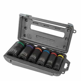 2-in-1 Impact Socket Set, 6 Point, 6 pc