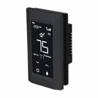 Smart Programmable Thermostat w Wi-Fi, Single Pole, 16 Amp, 120V208V240V, Black
