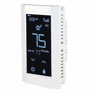 Hoot Wi-Fi Thermostat, Programmable, Single Pole, 120V208V240V, WHT