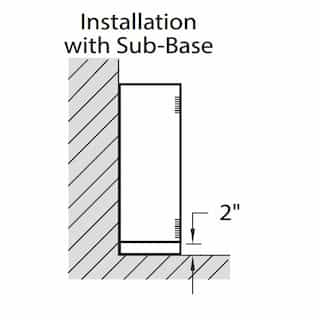 2-in Sub-Base for 28-in KCA Cabinet Heaters