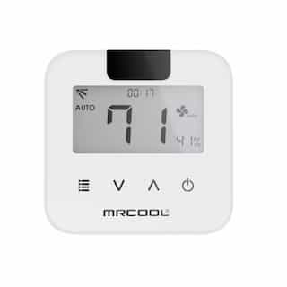 HVAC Ductless Programmable IR Thermostat w WiFi, White