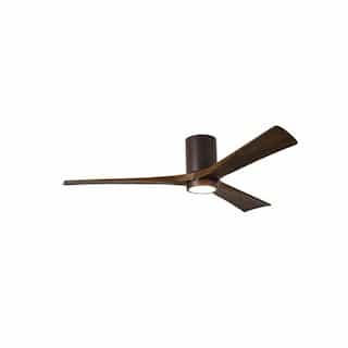 Matthews Fan 42-in 17W Irene-3HLK Ceiling Fan w/Light, DC, 6-Speed, 3-Walnut Blades, Textured Bronze