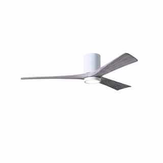 Matthews Fan 52-in 32W Irene-3HLK Ceiling Fan w/Light, DC, 6-Speed, 3-Barn Wood Blades, Gloss White