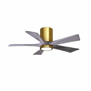 Matthews Fan 60-in 31W Irene Ceiling Fan w/ LED Light Kit, DC, 6-Speed, 5-Barn Wood Blades, Brass
