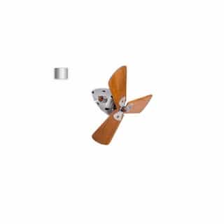 13-in Fan Head, 3-Wood Blades, Polished Chrome (Motor Not Included)