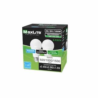 MaxLite 14W 3-Way LED A19 Bulb, 2-Pack, Omnidirectional, E26, 1500 lm, 2700K