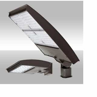 MaxLite 150W LED Area Light w/Trunnion, Narrow, 120V-277V, Selectable CCT, BRZ