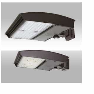 320W LED Area Light w/Wall, Type 3M, 120V-277V, Selectable CCT, Bronze