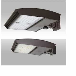 320W LED Area Light w/Adj Wall, Type 3M, 120V-277V, Selectable CCT, BZ