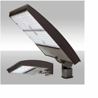MaxLite 150W LED Area Light w/Trunnion, Type 5, 120V-277V, Selectable CCT, BRZ