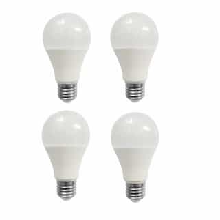 MaxLite 9W LED A19 Bulb, 4-Pack, 60W Inc. Retrofit, Enclosed, E26, 800 lm, 2700K
